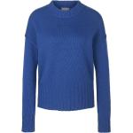 Royalblaue Include Rundhals-Ausschnitt Kaschmir-Pullover aus Wolle maschinenwaschbar für Damen Größe XL 
