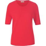 Reduzierte Orange Halblangärmelige Include Rundhals-Ausschnitt Kaschmir-Pullover aus Wolle maschinenwaschbar für Damen Größe L 