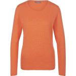 Orange Include Rundhals-Ausschnitt Kaschmir-Pullover aus Wolle maschinenwaschbar für Damen Größe XL 