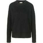 Schwarze Include Rundhals-Ausschnitt Kaschmir-Pullover aus Wolle maschinenwaschbar für Damen Größe XL 