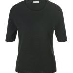 Schwarze Halblangärmelige Include Rundhals-Ausschnitt Kaschmir-Pullover aus Wolle maschinenwaschbar für Damen Größe L 