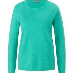 Türkise Include Rundhals-Ausschnitt Kaschmir-Pullover aus Wolle maschinenwaschbar für Damen Größe XL 