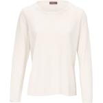 Weiße Include Rundhals-Ausschnitt Kaschmir-Pullover aus Wolle maschinenwaschbar für Damen Größe L 