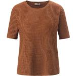 Schokoladenbraune Halblangärmelige Include Rundhals-Ausschnitt Kaschmir-Pullover aus Wolle maschinenwaschbar für Damen Größe XL für den für den Sommer 