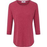 Rote 3/4-ärmelige Peter Hahn Rundhals-Ausschnitt Kaschmir-Pullover maschinenwaschbar für Damen Größe XXL 