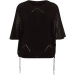 Schwarze Emilia Lay Rundhals-Ausschnitt Rundhals-Pullover maschinenwaschbar für Damen für den für den Sommer 