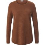 Reduzierte Braune Include Rundhals-Ausschnitt Kaschmir-Pullover maschinenwaschbar für Damen Größe M 