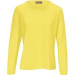 Gelbe Include Rundhals-Ausschnitt Kaschmir-Pullover aus Wolle maschinenwaschbar für Damen Größe XL 