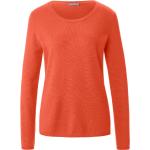 Reduzierte Orange Include Rundhals-Ausschnitt Kaschmir-Pullover aus Wolle maschinenwaschbar für Damen Größe L 