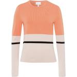 Orange Color Blocking Sportalm Kitzbühel Rundhals-Ausschnitt Feinstrickpullover Handwäsche für Damen Größe L 