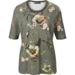 Khakifarbene Blumenmuster Halblangärmelige Betty Barclay T-Shirts aus Viskose maschinenwaschbar für Damen Größe XL für den für den Sommer 