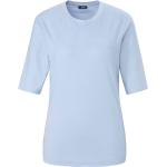 Hellblaue Halblangärmelige Joop! T-Shirts mit Vogel-Motiv aus Baumwolle maschinenwaschbar für Damen Größe XS 