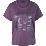 Reduzierte Auberginefarbene Halblangärmelige Monari T-Shirts mit Glitzer aus Viskose maschinenwaschbar für Damen Größe L für den für den Sommer 
