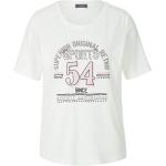 Offwhitefarbene Halblangärmelige MYBC Nachhaltige T-Shirts aus Viskose maschinenwaschbar für Damen Größe XL 