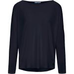Marineblaue Langärmelige Day.Like Basic-Shirts aus Lyocell maschinenwaschbar für Damen Größe XL 