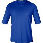 Royalblaue Nachhaltige Halblangärmelige Efixelle Oeko-Tex T-Shirts aus Jersey maschinenwaschbar für Damen Größe XXL 