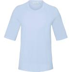 Hellblaue Halblangärmelige Lacoste T-Shirts aus Baumwolle maschinenwaschbar für Damen Größe L 