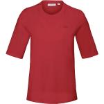Rote Halblangärmelige Lacoste T-Shirts aus Baumwolle maschinenwaschbar für Damen Größe L für den für den Sommer 