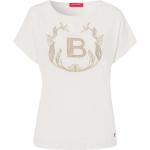 Champagnerfarbene Laura Biagiotti T-Shirts mit Glitzer aus Baumwolle maschinenwaschbar für Damen Größe L 