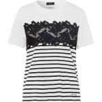 Weiße Halblangärmelige Marc Cain T-Shirts aus Baumwolle maschinenwaschbar für Damen Größe L 