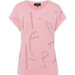 Pinke Monari T-Shirts mit Glitzer maschinenwaschbar für Damen Größe L 