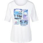Reduzierte Weiße MYBC T-Shirts aus Viskose maschinenwaschbar für Damen Größe L 