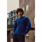 Blaue Rundhals-Ausschnitt Kaschmir-Pullover aus Wolle für Herren Übergrößen 