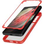 Rote Samsung Galaxy S21 Ultra 5G Hüllen Art: Bumper Cases durchsichtig aus Silikon 