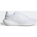 Weiße adidas Runfalcon Herrenlaufschuhe mit Schnürsenkel in Normalweite aus Textil Größe 40 