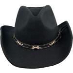 Schwarze Cowboyhüte aus Filz 58 für Herren Größe XL 