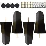 Schwarze Moderne Möbelfüße lackiert aus Massivholz Breite 0-50cm, Höhe 0-50cm, Tiefe 0-50cm 