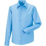 Hellblaue Langärmelige Russell Hobbs Bügelfreie Kinderhemden aus Baumwolle Größe 50 