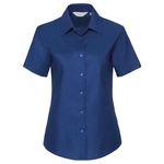 Russell Collection Klassische Oxford Bluse – Kurzarm oxford blue 5XL