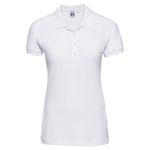 Weiße Russell Athletic Damenpoloshirts & Damenpolohemden mit Knopf aus Baumwolle trocknergeeignet Größe XL 