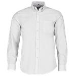 Weiße Elegante Langärmelige Russell Athletic Button Down Kragen Herrenlangarmhemden Größe 3 XL 