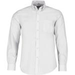 Weiße Elegante Langärmelige Russell Athletic Button Down Kragen Herrenlangarmhemden Größe 3 XL für den für den Frühling 