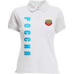 Russland Russia Damen Trikot Fanshirt Polo-Shirt WM 2018 Name Nummer