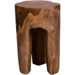 Braune Rustikale 4Home Runde Sitzhocker aus Massivholz Breite 0-50cm, Höhe 0-50cm, Tiefe 0-50cm 