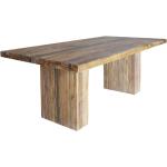 Braune Rustikale Möbel Exclusive Rechteckige Massivholztische aus Massivholz Breite 150-200cm, Höhe 50-100cm, Tiefe 50-100cm 