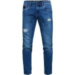 Royalblaue Rusty Neal Ripped Jeans & Zerrissene Jeans aus Denim für Herren Weite 34 