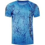 Rusty Neal Herren T-Shirt Rundhals mit Seitlicher Knopfleiste T-Shirt-Herren Shirt Kurzarm Streetwear S - 3XL 191, Farbe:Petrol, Größe S-3XL:S