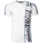 Weiße Elegante R-Neal Rundhals-Ausschnitt T-Shirts aus Baumwolle für Herren Größe M für Partys für den für den Herbst 