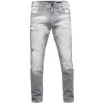 Hellgraue Streetwear Rusty Neal Ripped Jeans & Zerrissene Jeans aus Denim für Herren Weite 32 