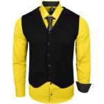 Reduzierte Gelbe Elegante Langärmelige Rusty Neal Herrenjeanshemden aus Denim Größe 6 XL 