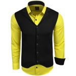 Reduzierte Gelbe Elegante Langärmelige Rusty Neal Herrenjeanshemden aus Denim Größe 6 XL 