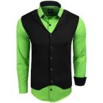 Reduzierte Grüne Elegante Langärmelige Rusty Neal Herrenjeanshemden aus Denim Größe 6 XL 