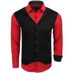 Reduzierte Rote Elegante Langärmelige Rusty Neal Herrenlangarmhemden Größe 6 XL 