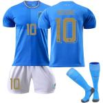 Italy National New Blue 22 23 Trikot für Kinder Fussball Jersey Verratti Jorginho Insigne Chiesa Immobile Sport Quick Dry Breathable Soccer Outfit T Shirt Shorts and Socks Kids Fußball Jersey