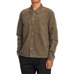 Rvca - Cord-Surchemise - Amer Corduroy Overshirt Jacket Monogram Shadow für Herren aus Baumwolle - Größe L - Braun
