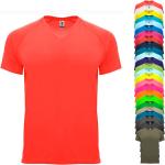 Korallenrote Kurzärmelige Rundhals-Ausschnitt T-Shirts aus Polyester für Herren Größe 3 XL 